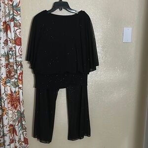 Elegant Black Two-Piece Outfit with Sparkle